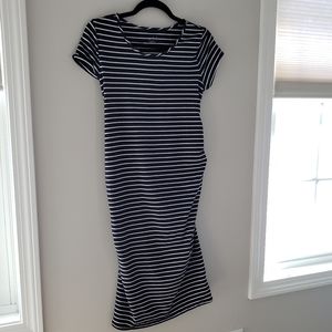 Isabel Blue striped maternity dress